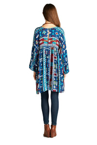 Velzera - Geometric V-neck Mini Dress