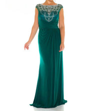 Mac Duggal - Illusion Neck Beaded Gown - Plus