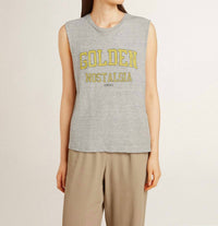 Golden Goose - Sleeveless Slim Jersey With Print