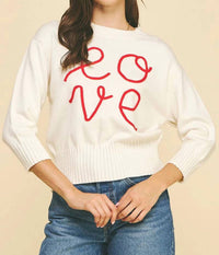 Pinch - Love Letter Embroidered Sweater
