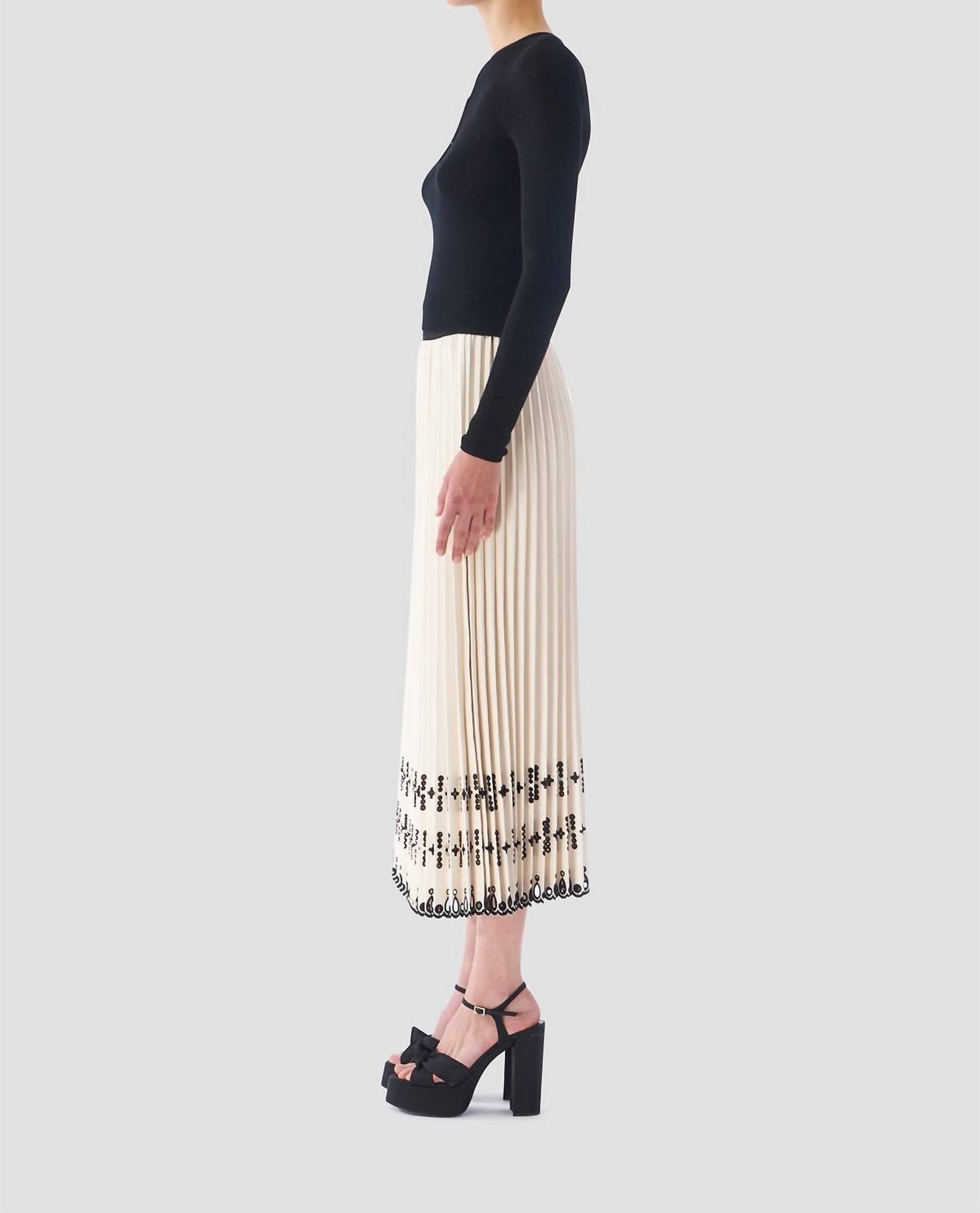 Le Superbe - Pleated Faux Leather Skirt