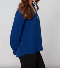 Renuar - V-neck Button Blouse