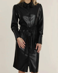Dolce Cabo - Vegan Leather Mid Length Dress