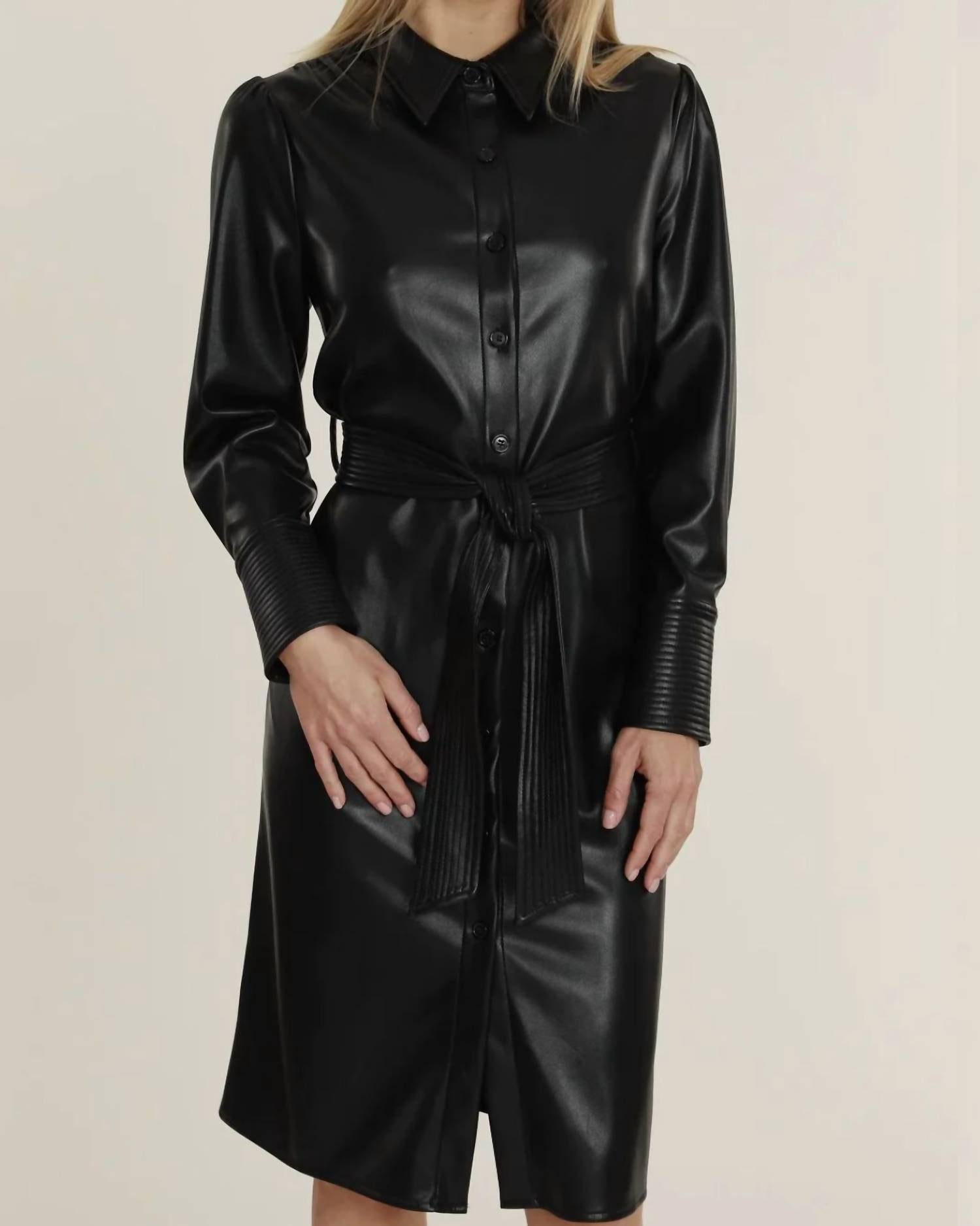 Dolce Cabo - Vegan Leather Mid Length Dress