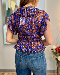 Ulla Johnson - Athene Short Sleeve Silk Top