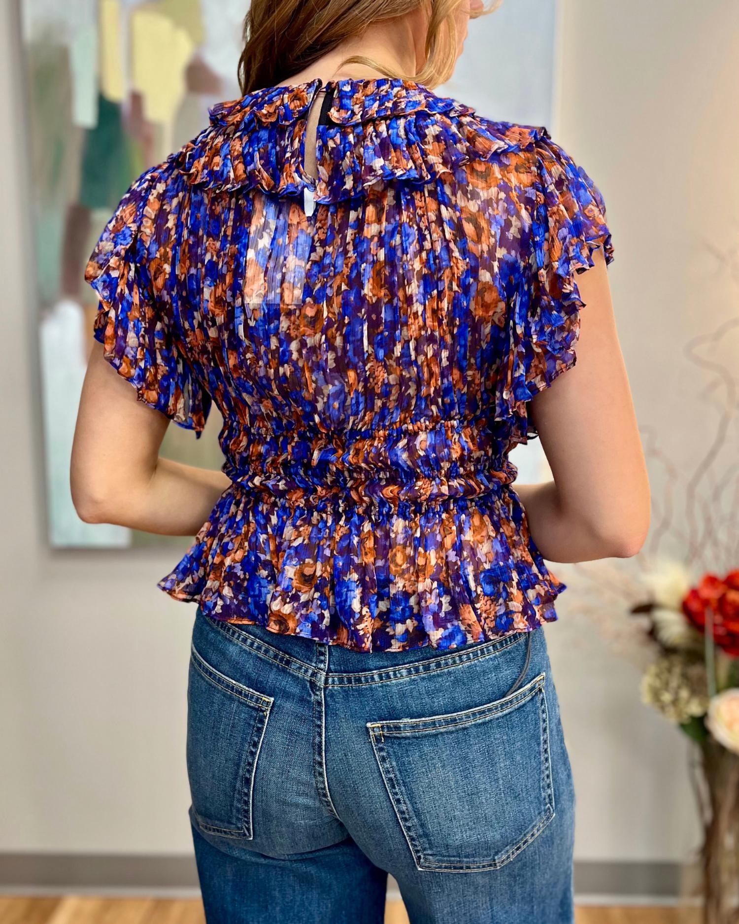 Ulla Johnson - Athene Short Sleeve Silk Top