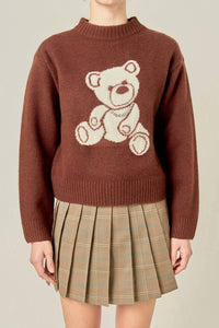 English Factory - Olivia Teddy Bear Knit Sweater