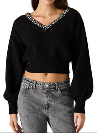 STEVE MADDEN Evilyn Sweater in black 1 - women's sweater