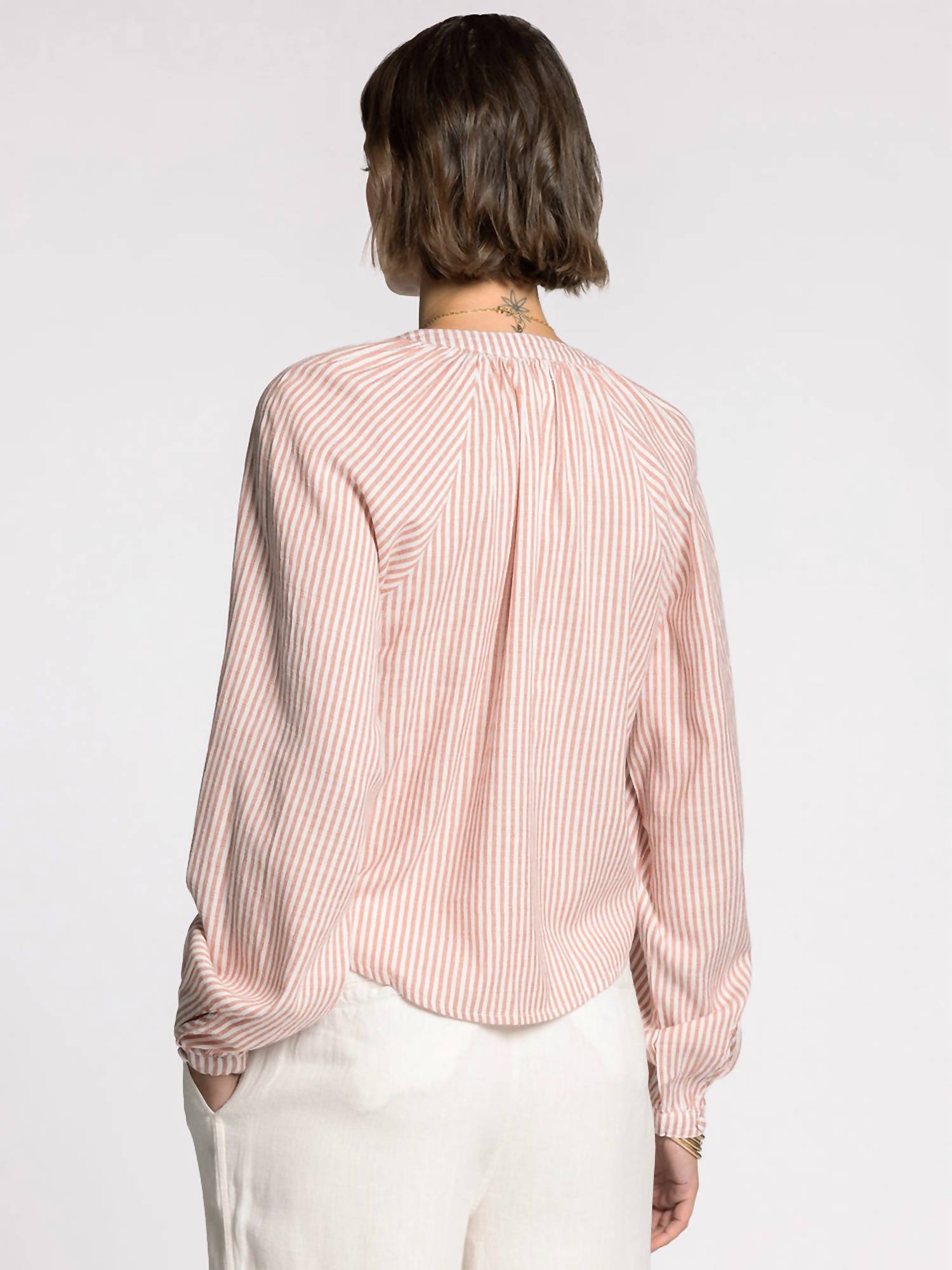 Thread & Supply - Bethany Long Striped V-neck Top