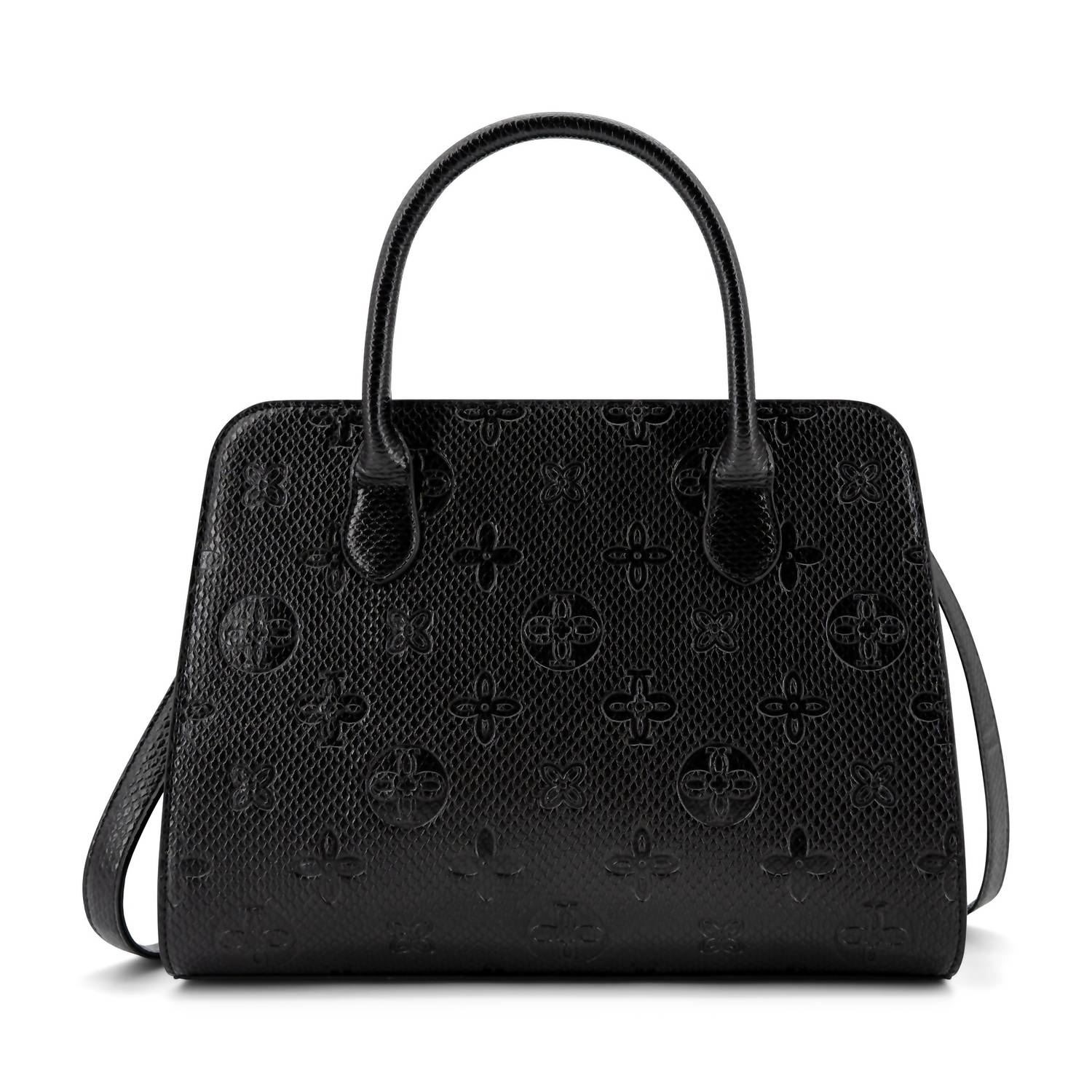 Like Dreams Women's Midori Satchel Chromatic Pattern Crossbody Bag in black - women's bag - detail view