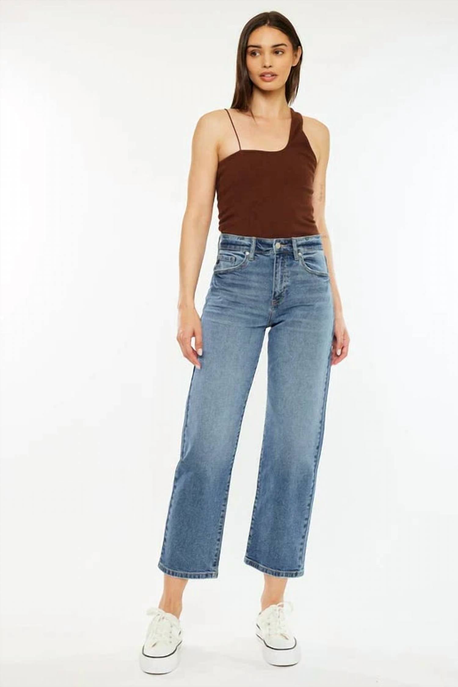 Kancan - Jordana High Rise True Straight Leg Jeans