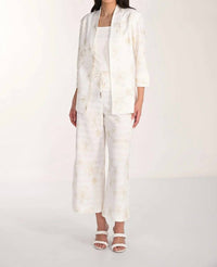 Frank Lyman - Floral Embroidery Wide-leg Pants
