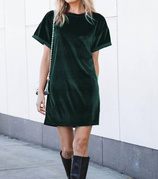 Amaryllis - Velvet Casual Shirt Dress