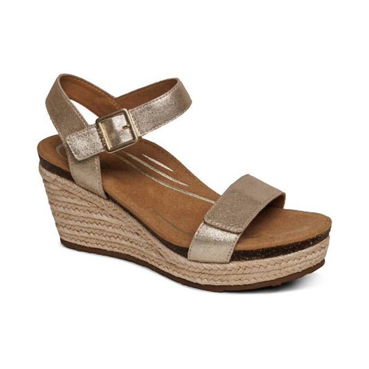 Aetrex - SYDNEY QUARTER STRAP ESPADRILLE WEDGE SANDAL