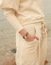 The Waight - Pleat Sleeve Crewneck Top