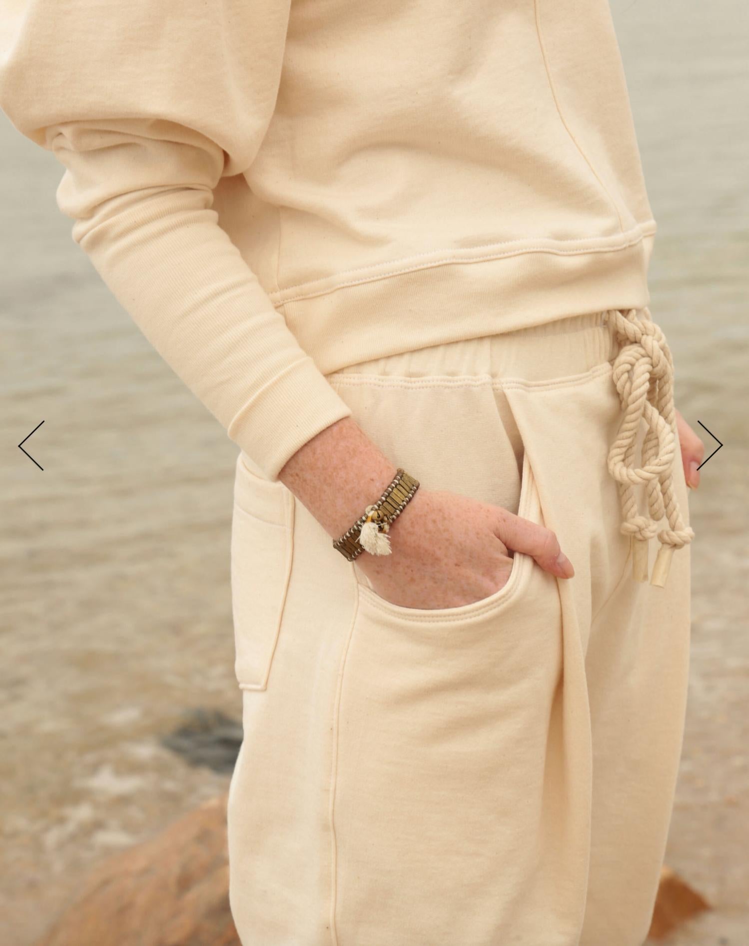 The Waight - Pleat Sleeve Crewneck Top