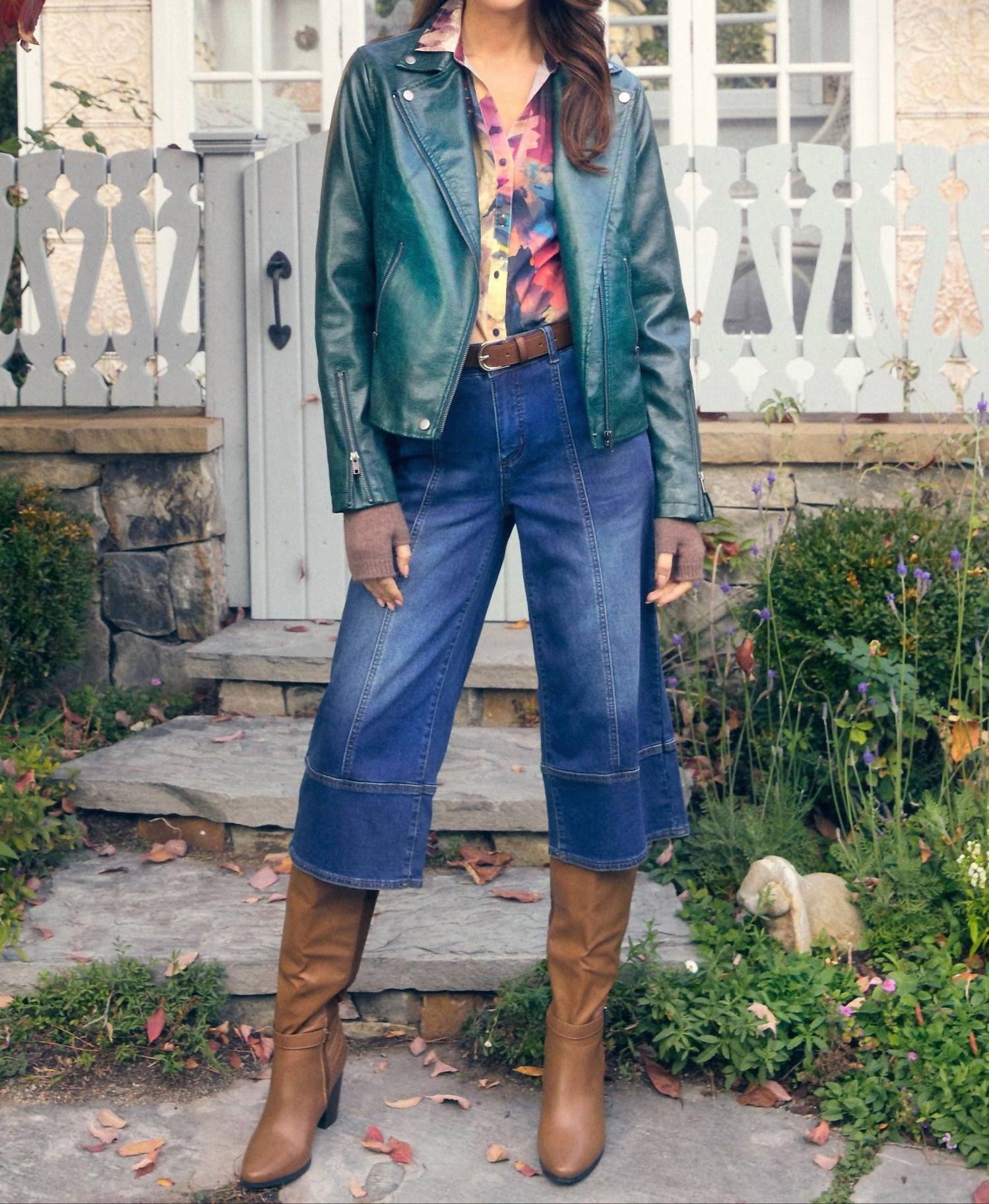 Fdj - Faux Leather Moto Jacket