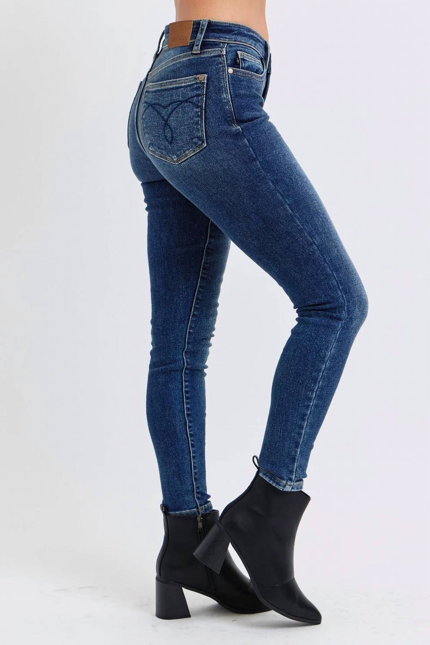 Judy Blue - Jennifer Mid Rise Thermal Skinny Jeans
