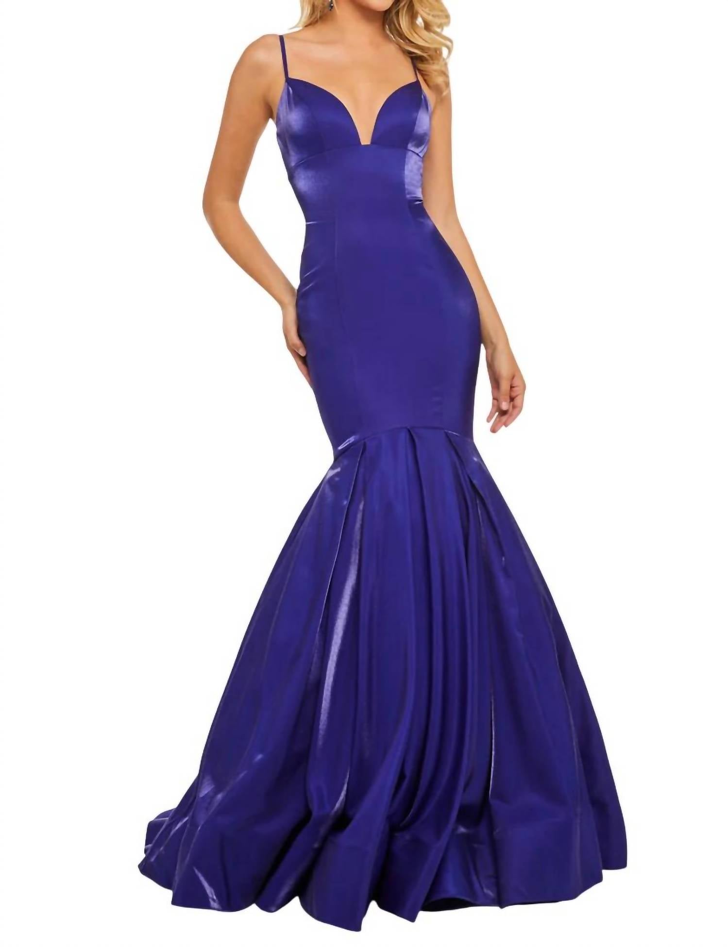 Sherri Hill - Strapless Satin Prom Dress