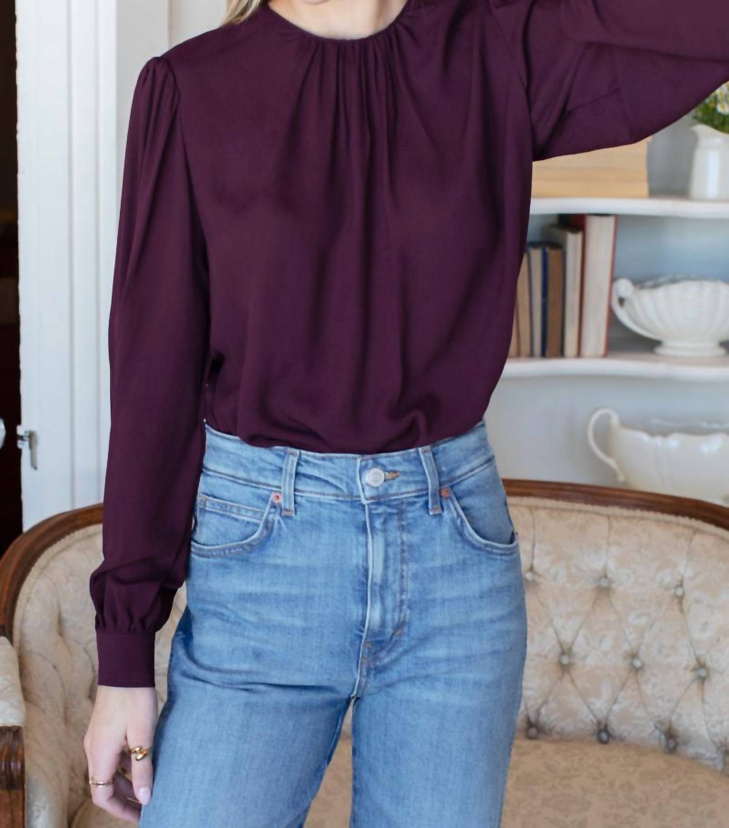 Emerson Fry - Gathered Neckline Top