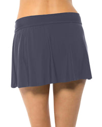 Magicsuit Tennis Swim Skirt in slate - women's swimwear - detail view