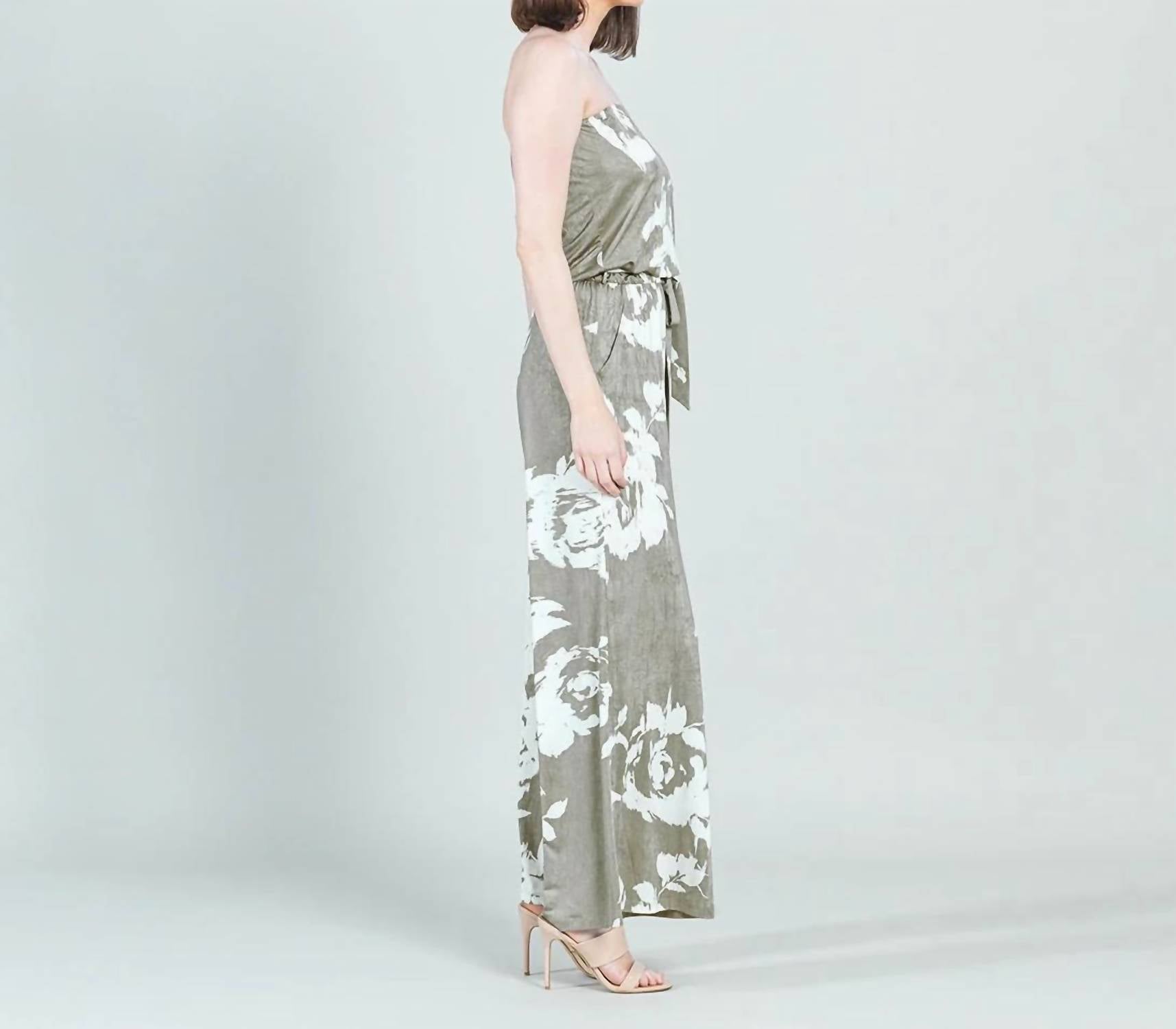 Clara Sun Woo - Floral Print Wide Leg Jumpsuit