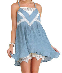 Umgee - Ruffle & Lace Sleeveless Tunic