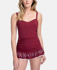 Profile By Gottex - Women's Tutti Frutti Laser Cut Ruched Swim Dress
