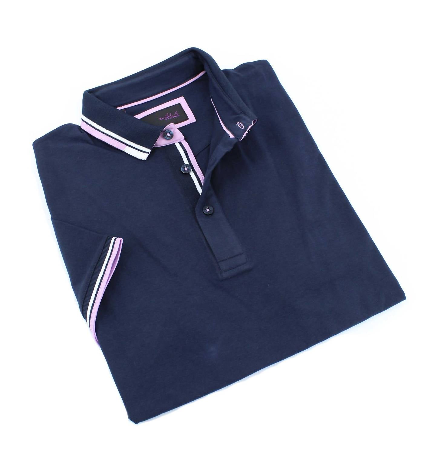 Eight X - Polo With White And Pink Trim
