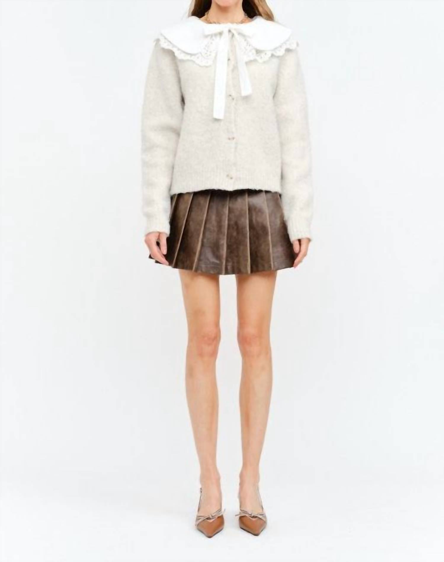 Sofie The Label - Dahlia Knit Peter Pan Collar Buttoned Cardigan
