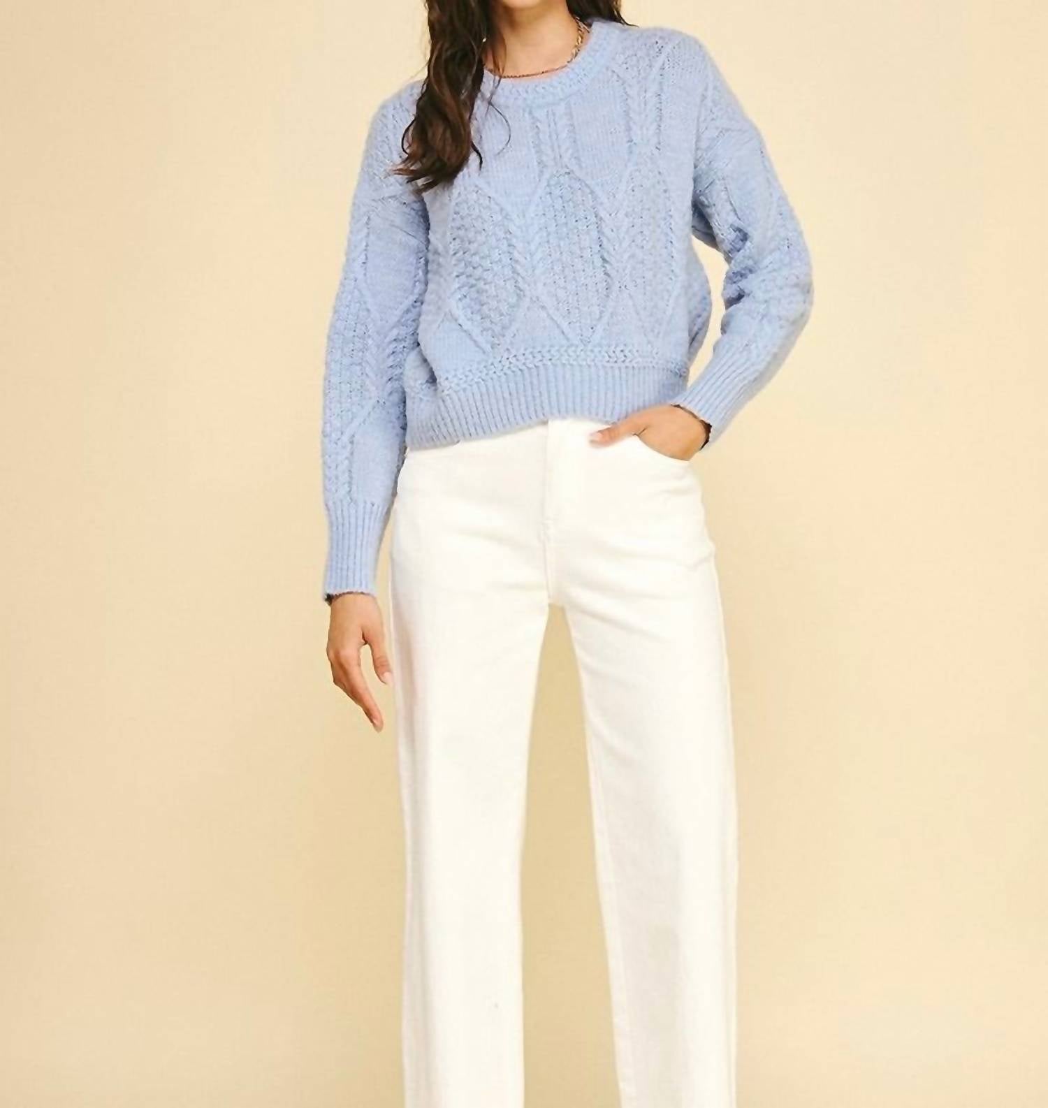 Pinch - Textured Crop Knit Sweater