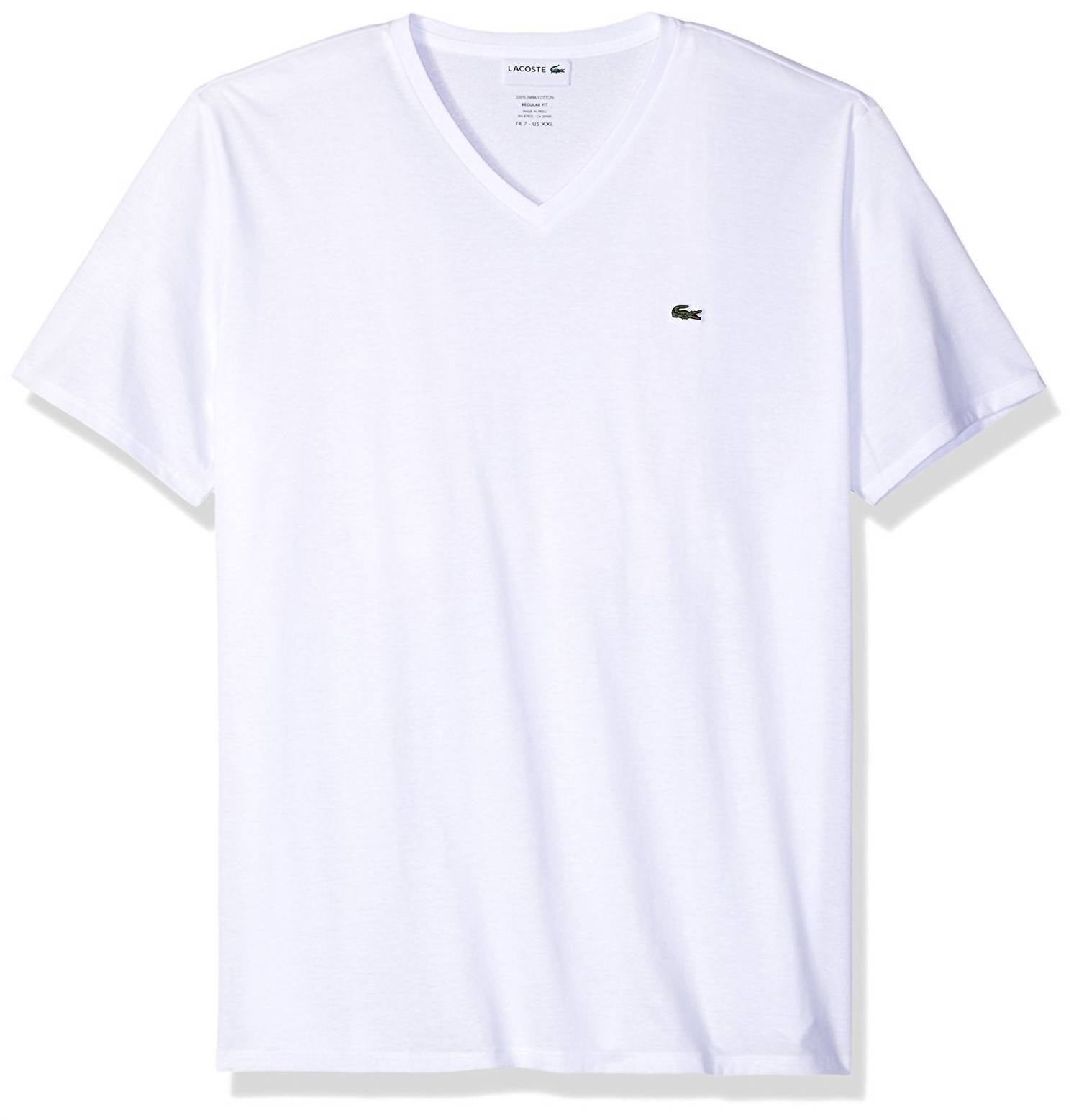 Lacoste - Men's Short Sleeve V-neck Pima Jersey T-shirt