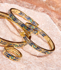 Native Gem - Women's Crystal Inlay Hoop Earrings