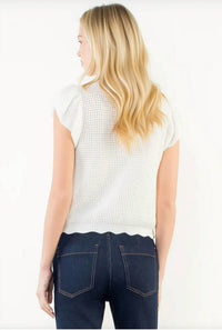 Thml - Scallop Detail Knit Top