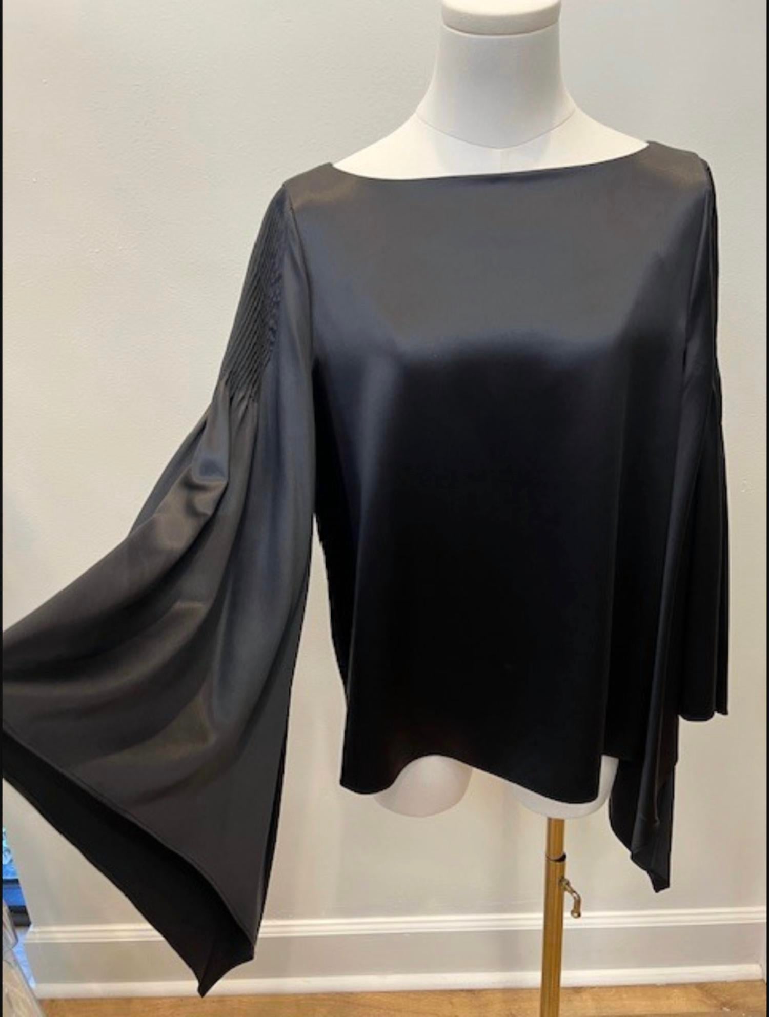 DiOMi Women's Long Sleeve Boat Neck Blouse in black 1 - women's blouse