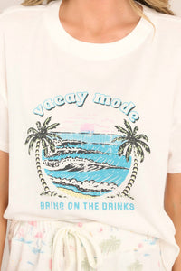 Z Supply Vacay Mode Tee in cloud dancer - women's t-shirt - view 5