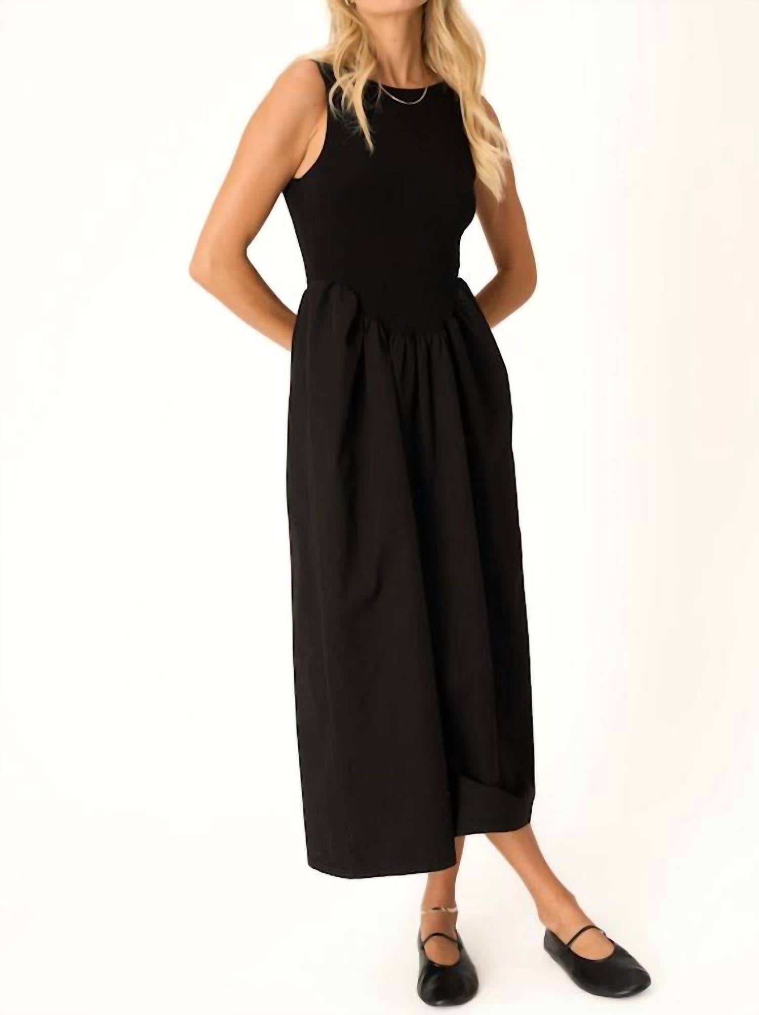 Project Social T - Corine Mixed Fabric Tank Dress