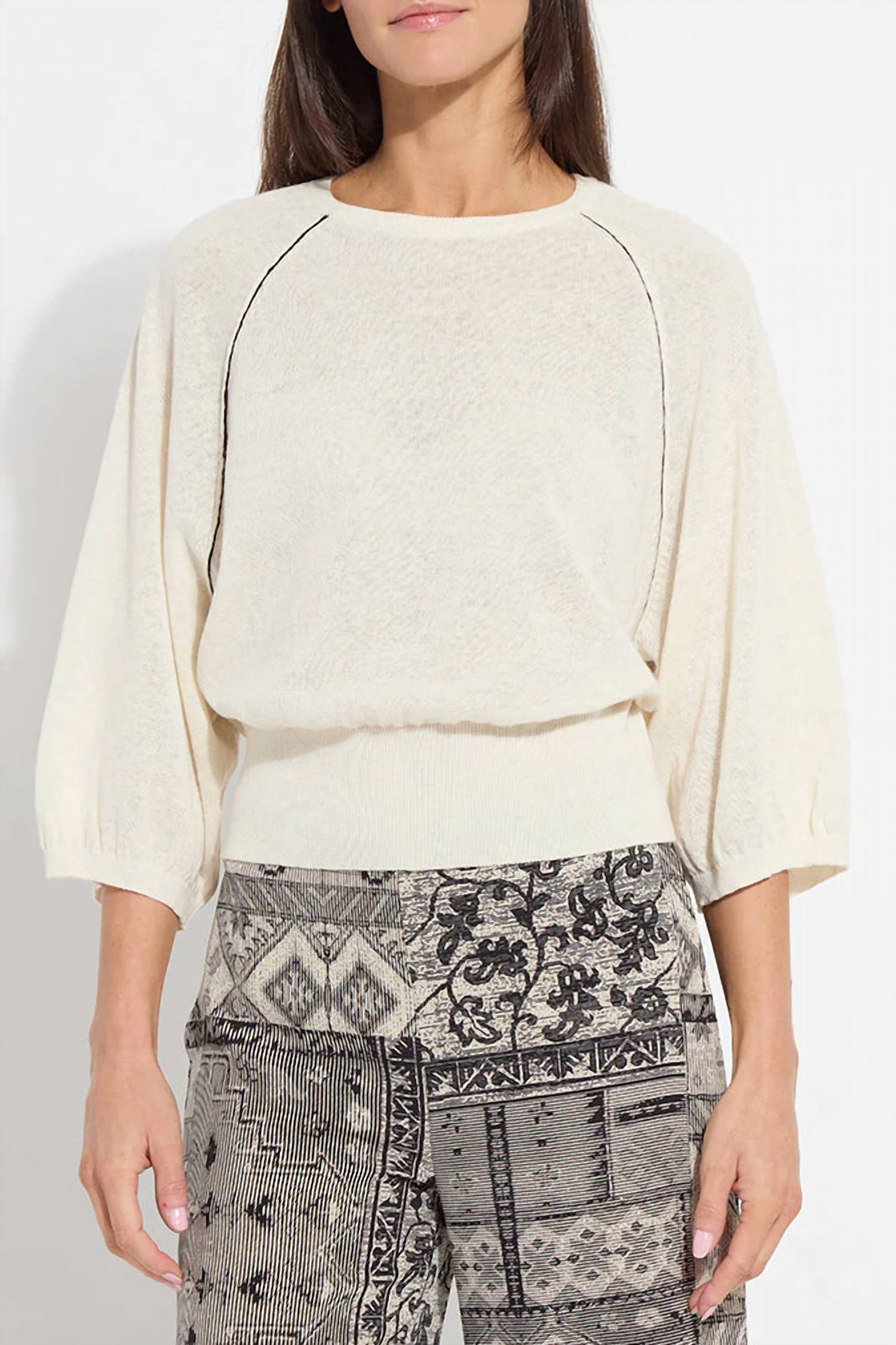 Lysse - Anabela Wide Sleeve Knit Linen Sweater