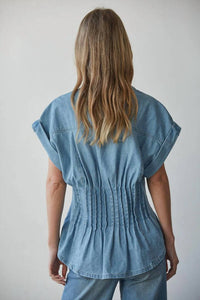 By Together - Monoco Peplum Denim Top