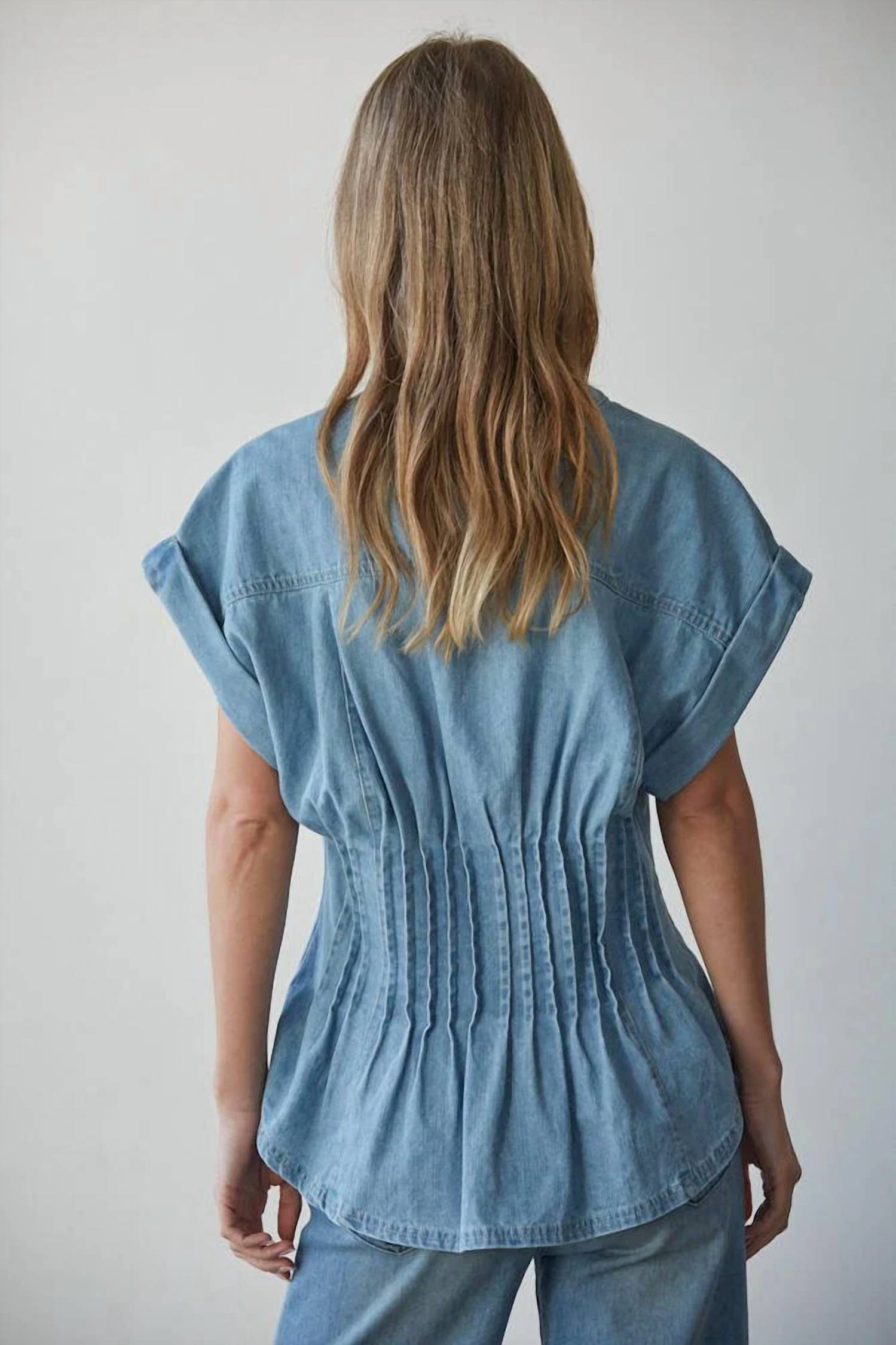 By Together - Monoco Peplum Denim Top