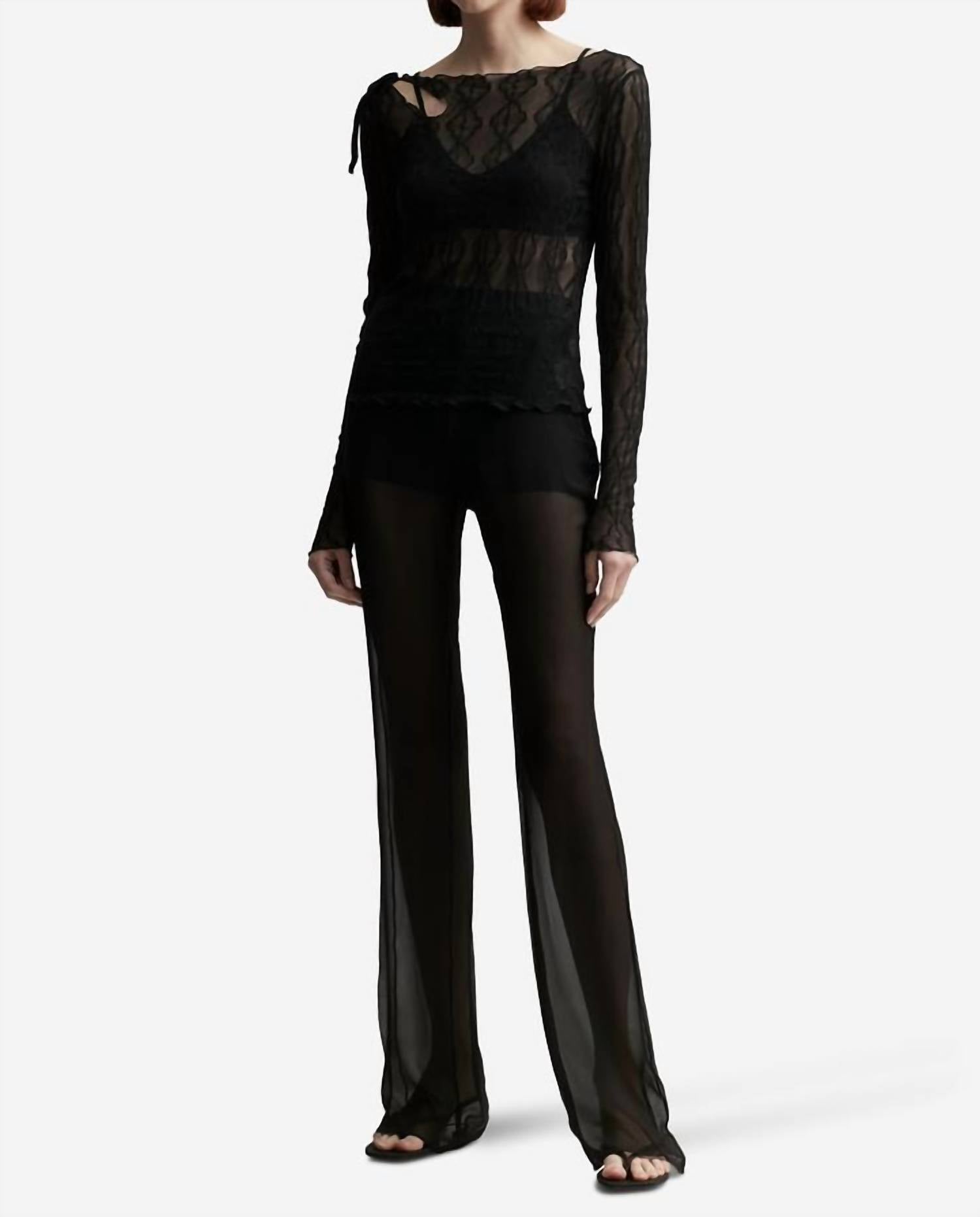 Find Me Now - Mariposa Long Sleeve Keyhole Top