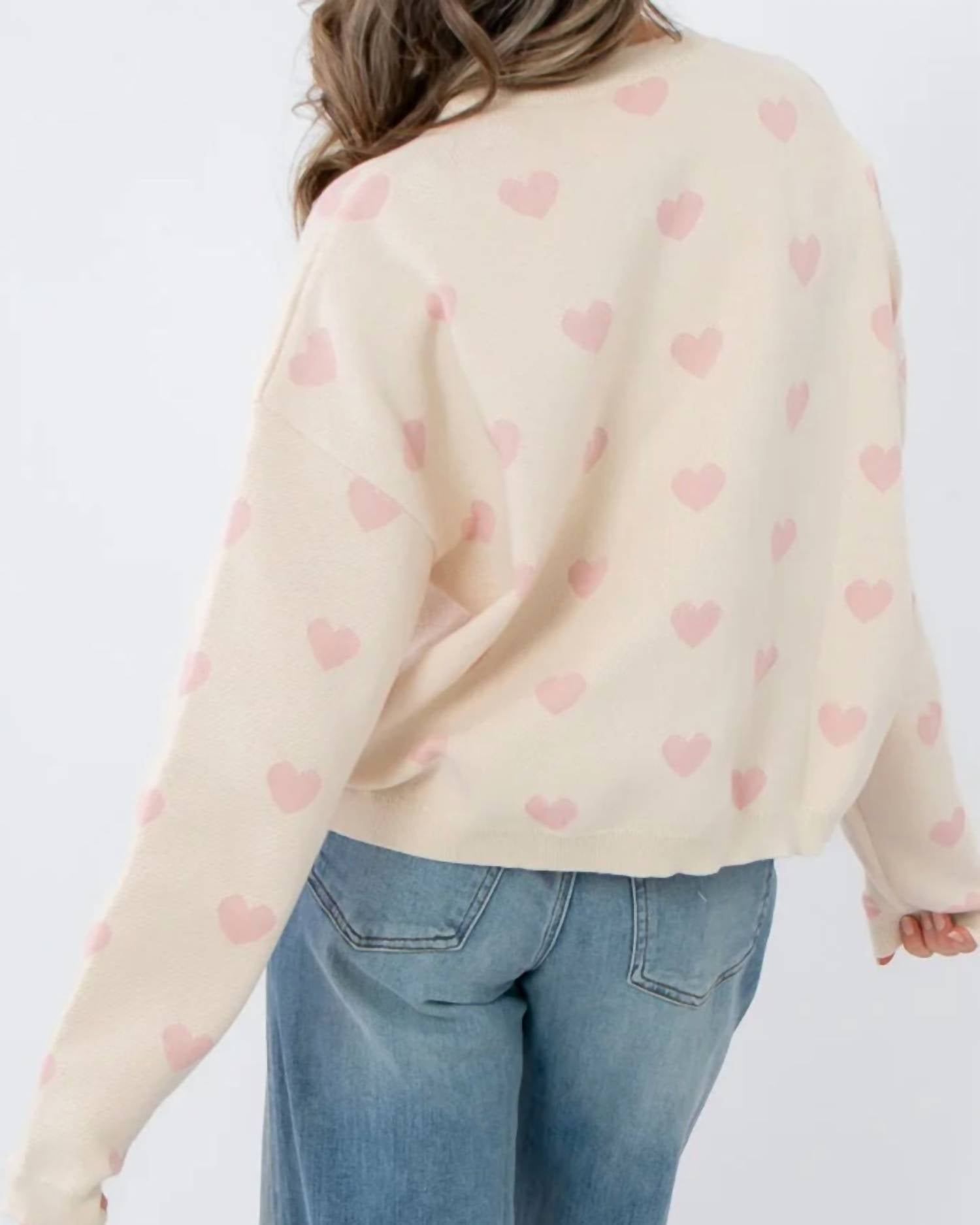 Wishlist - She's Blushing Heart Sweater