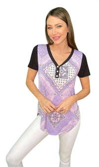 Sew In Love - Bandana Print Top