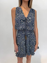 Romi The Brand Batik Celeste Short Dress in indigo - women's dress