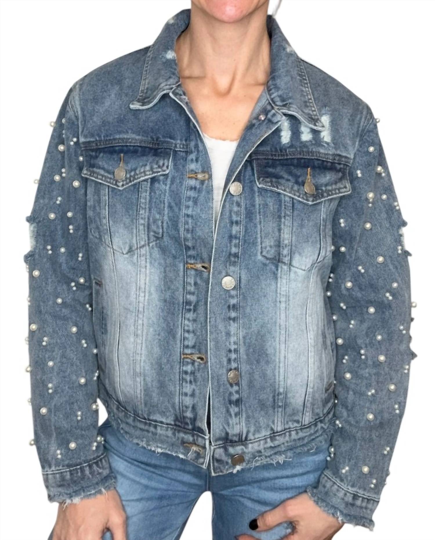 Vocal Apparel - Pearlesque Pearl Denim Jacket