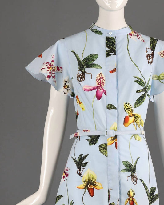 Oscar De La Renta - Women's Floral Shirt Dress