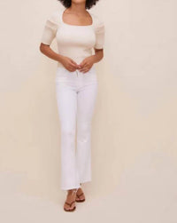 ASTR Adelia Ribbed Knit Sweater in ivory - women's sweater - view 5
