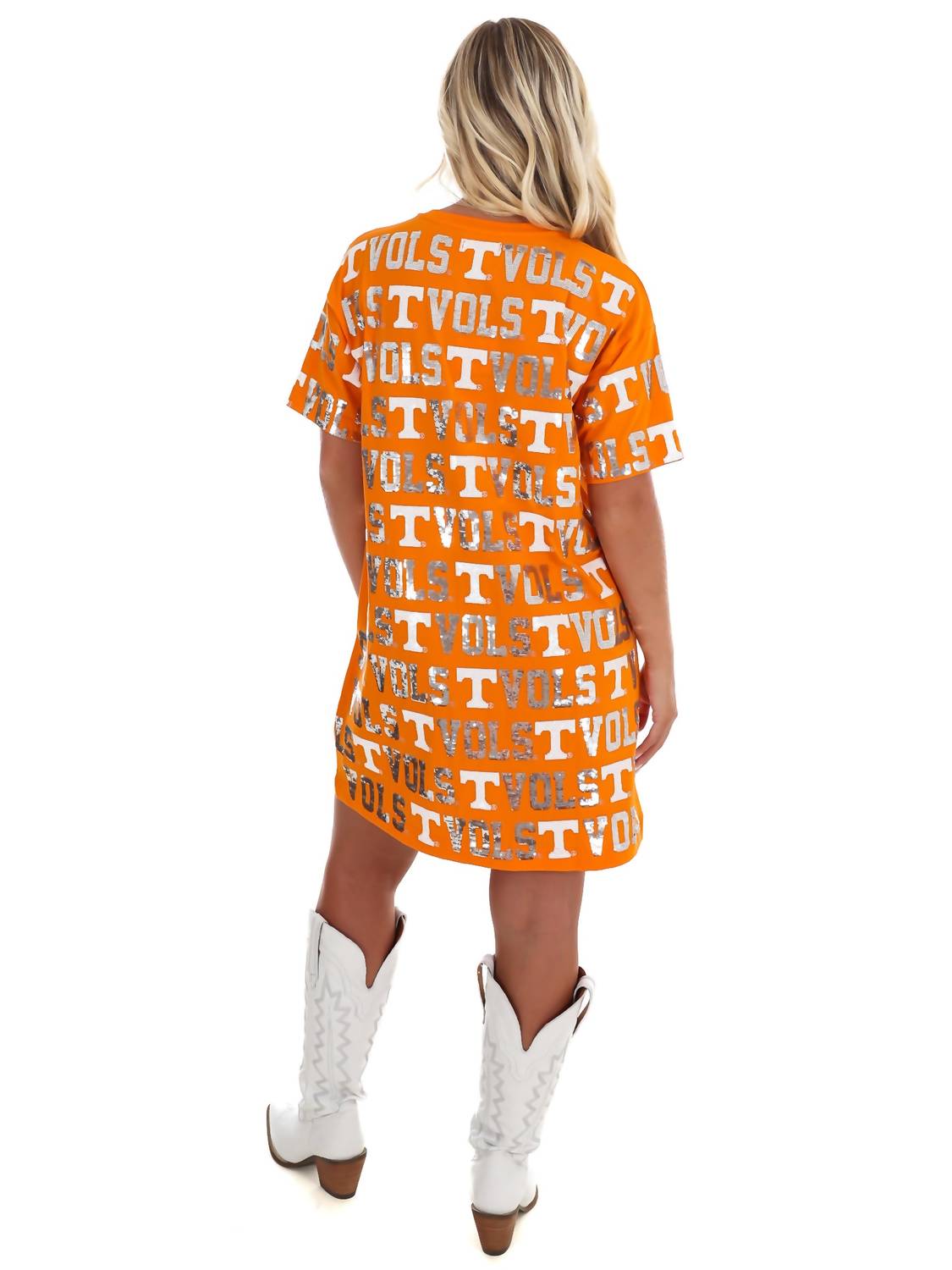 Stewart Simmons - Tennessee Sequin Repeat T-shirt Mini Dress