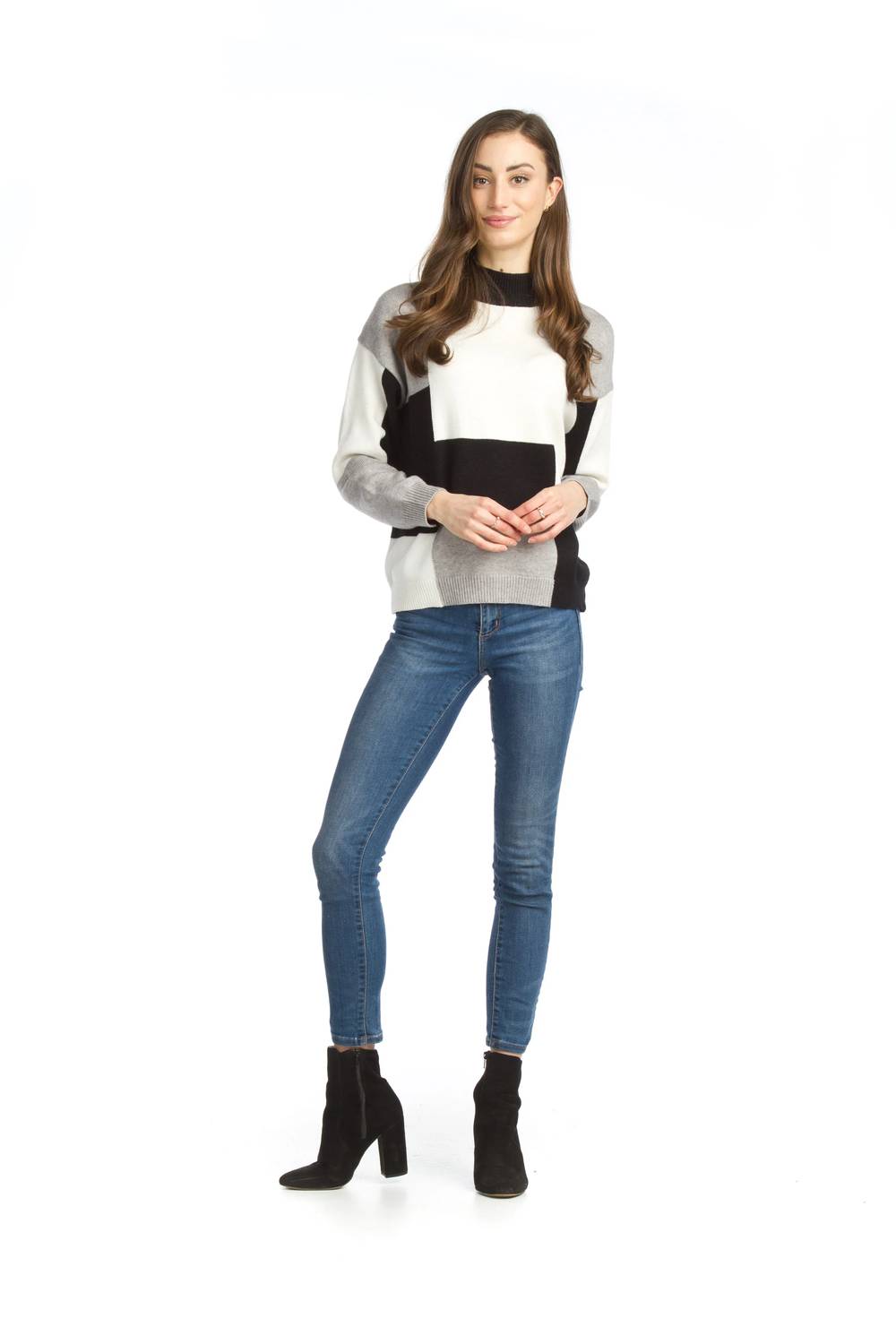 Papillon - Color Blocked Knit Sweater