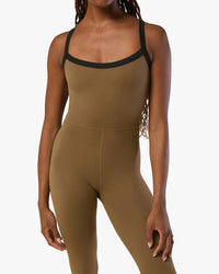We Wore What - Contrast Strap Scoopneck Jumpsuit